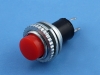 Кнопка DS-314 OFF-(ON), 250В, 0.5А, без фиксации, гайка сверху, красная