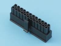 Колодка пластиковая MMF-2x12F (Micro-Fit), шаг 3.00мм, 2 ряда, черный, Amtek WW300-M2x12