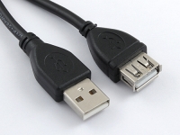 Кабель USB 2.0 Pro, AM/AF, 1.8м, экр., черный, Gembird/Cablexpert CCP-USB2-AMAF-6