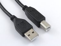 Кабель USB 2.0 Pro, AM/BM, 1.8м, экранированный, черный, Gembird/Cablexpert CCP-USB2-AMBM-6