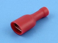 Кабельный наконечник ножевой "мама", изолированный, 6.4х0.8мм, красный, Jeesoon F1-6.4VF