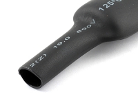 Трубка термоусадочная 19.00 / 9.50 мм, с подавлением горения, черная, Rexant 21-9006 (цена за 1 метр)