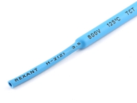 Трубка термоусадочная 3.50 / 1.75 мм, с подавлением горения, синяя, Rexant 20-3505 (цена за 1 метр)