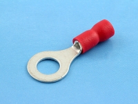 Кабельный наконечник кольцевой, изолированный, M6, 0.50-1.50мм2, 19А, 690В, красный, КВТ НКИ 1.5-6