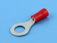 Кабельный наконечник кольцевой, изолированный, M6, 0.50-1.50мм2, красный, Jeesoon R1-6V