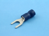 Кабельный наконечник вилочный, частично изолированный, M4, синий, КВТ НВИ 2.5-4