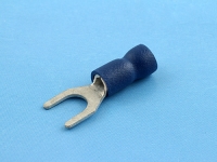 Кабельный наконечник вилочный, частично изолированный, M5, синий, КВТ НВИ 2.5-5
