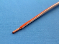 Провод ПВАМ 0.35мм2, оранжево-белый (цена за 1 метр)