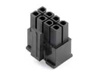 Колодка пластиковая MMF-2x04F (Micro-Fit), шаг 3.00мм, черная, HSM H4130-08PDB000R