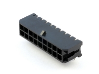 Вилка на плату MMF-2x09R (MF3-18MRA) Micro-Fit, угловая, под пайку, шаг 3.00мм, черная, HSM W4230-18PDRTB0