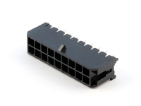 Вилка на плату MMF-2x09S (MF3-18MA) Micro-Fit, прямая, под пайку, шаг 3.00мм, черная, HSM W4230-18PDSTB0