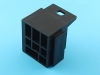 Колодка пластиковая F6.3x5, черная, держатель реле с монтажным ухом, 617605, Ф57