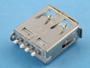 Разъем USB-AF 4pin под пайку на кабель с пластиковой крышкой (гнездо), USBA-FPB